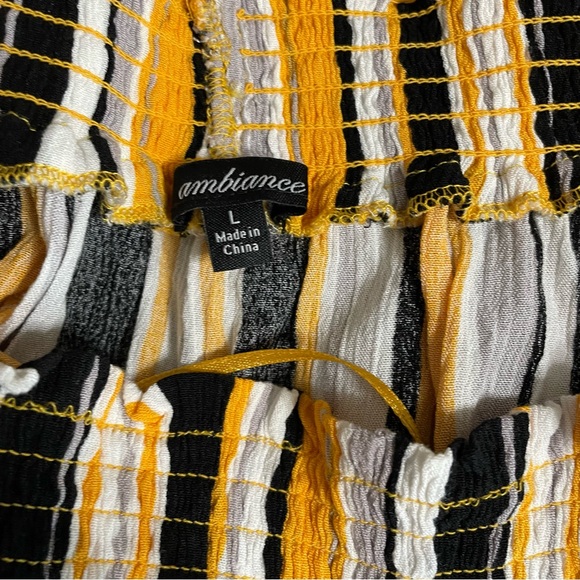 Striped Off the Shoulder Top 🧡 - Picture 2 of 3